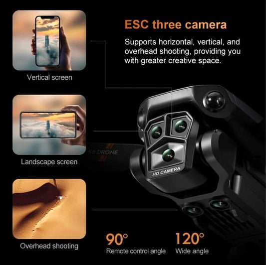 8K Ultra Clear Camera Drone – Foldable GPS Smart Drone with HD Live View & Long Battery Life