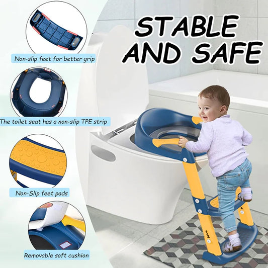 Kids Adjustable Toilet Training Ladder Seat