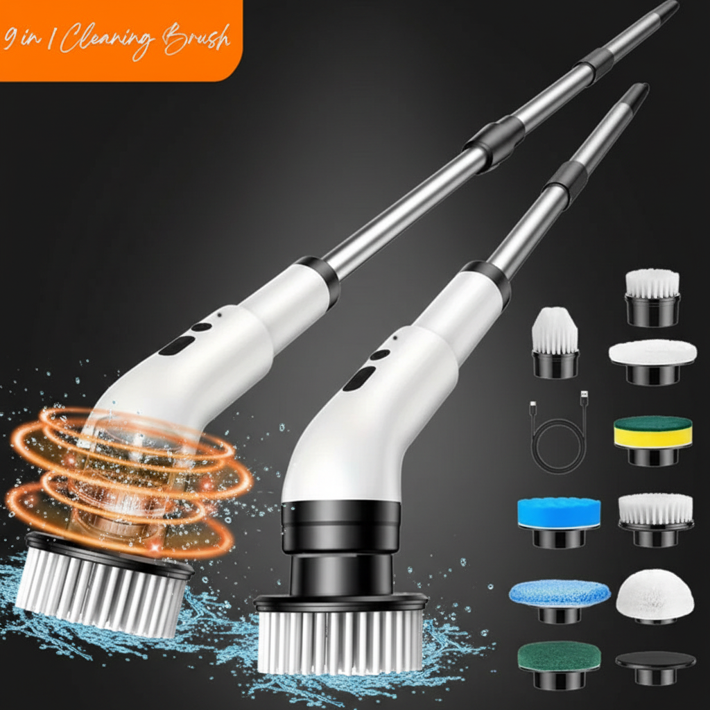 9-in-1 Electric Spin Scrubber - Side Angle