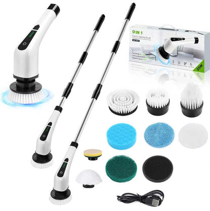 9-in-1 Electric Spin Scrubber | Cordless Cleaning Brush with Extendable Handle