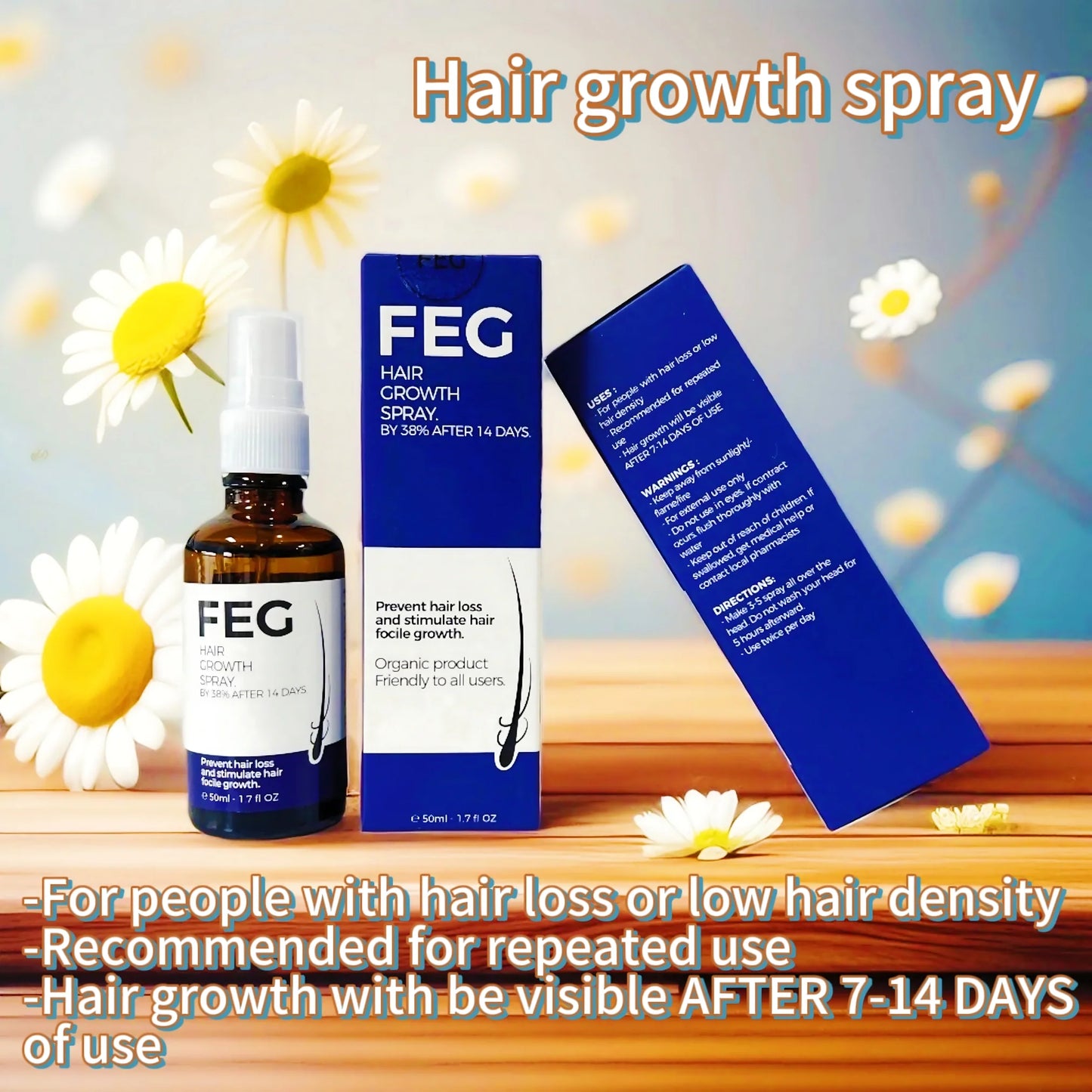 FEG Hair Growth Spray – Advanced Hair Regrowth Treatment for Thicker, Fuller & Stronger Hair