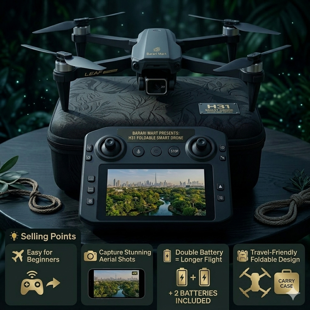 4K H31 Ultra-Compact Drone with Camera Drone with HD Live View & Long Battery Life